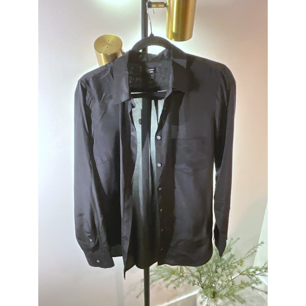 J.Crew silk top black basic 10 365 everyday easy wear work basics layering fall